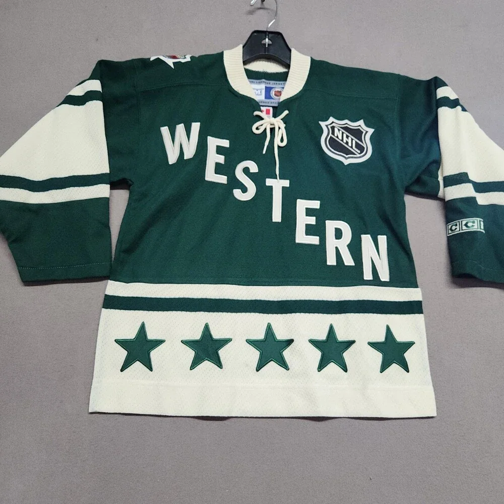 CCM NHL Western Conference 2004 Youth Hockey Jersey Green Size M LS 173